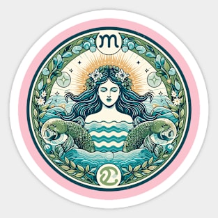 "Celestial Revolution: Aquarius Blaze"- Zodiac Horoscope Star Signs Sticker